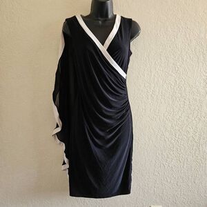 Joseph Ribkoff Dress with Sheer Cape
